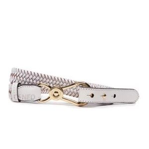 Nautical clip braid leather belt
